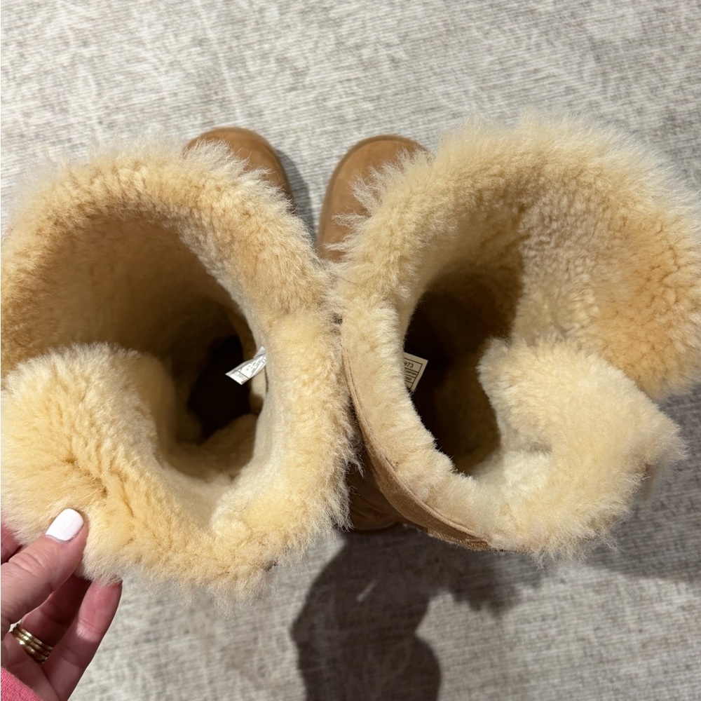 UGG Bailey Button Tan Shearling Button Boots Tall… - image 2